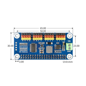 Waveshare เซอร์โวไดรเวอร์หมวก16แชนเนล12บิตอินเตอร์เฟส I2C ราสเบอร์รี่ Pi ศูนย์/ศูนย์ W/ศูนย์ WH/2B/3B/3B + อุณหภูมิในการทำงาน - Product Image 6