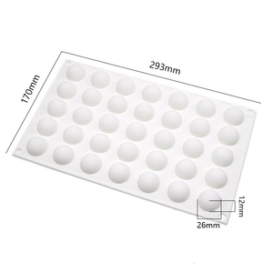 2025 New Style High Temperature Resistant Factory Direct Price 35 Half Balls Silicone <b>Jelly</b> Cake Mould - Product Image 4
