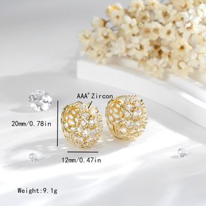 2025ใหม่คุณภาพสูงต่างหูห่วงชุบทอง14K ทำจากทองเหลืองแฟชั่นเครื่องประดับสตรีของขวัญสำหรับผู้หญิง - Product Image 4