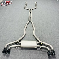 Tuyau d'échappement central arrière haute performance KM en acier inoxydable SS304 pour BMW X5M F95 X6M F96 S63 4.4T V8, système d'échappement en acier inoxydable