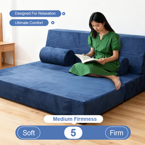 Ghế sofa giường gấp gọn bằng mút nhớt có gối, ghế ngủ <span class=keywords><strong>futon</strong></span>, giường khách và ghế sofa gấp, vỏ bọc có thể giặt, cỡ <span class=keywords><strong>Twin</strong></span> - Product Image 4