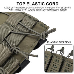 Bolsa Táctica Rápida para Cargadores con Sistema Molle, Correas Elásticas de Retención para Chaleco de Caza y Plataforma de Pecho con Tecnología de Gancho y Bucle - Product Image 5