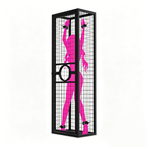 BANSEY Cage SM en treillis métallique avec anneau d'accès à la tête, mobilier de bondage robuste, Fesselstuhl, cage de confinement pour adultes - Product Image 6