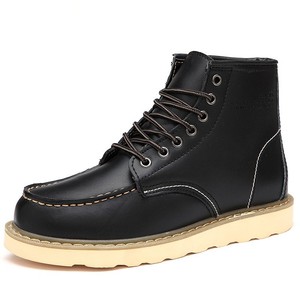 Botas de Hombre de Cuero Genuino para Otoño e Invierno, Botas de Trabajo con Punta Redonda, Botas de Tobillo de Cuero para Exteriores, Personalizadas - Product Image 2