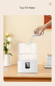 Umidificador de Ar Ultrassônico Inteligente Elétrico Doméstico com Tanque de Água Transparente Branco RUNAL OEM com Tuya Wifi - Product Image 6