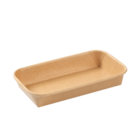 Ventes en gros de dossiers en papier kraft personnalisés avec logo, résistants et écologiques, pour salades, sushis et aliments