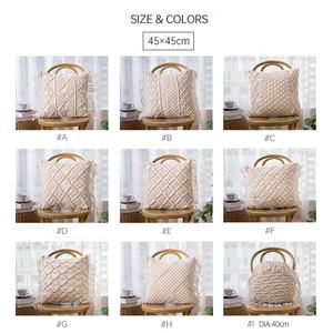 Großhandel Boho Home Dekorative 100% handgemachte Baumwolle Makramee Kissen bezug - Product Image 3