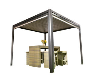 Sunawning Pergola Tuinhuisje Outdoor Waterdicht, Pergola Gemotoriseerde Louvre Waterdicht, Pergola Intrekbare Schaduw - Product Image 4