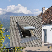 Fenêtre de toit automatique en polycarbonate avec ouverture automatique en alliage d'aluminium pour cour, chambre et salle de bain