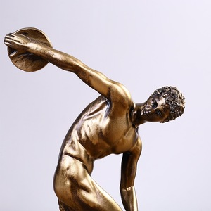 <span class=keywords><strong>Escultura</strong></span> de resina antigua para arte y figura de lanzador de disco coleccionable estatua de bronce griega figura de atleta deportivo decoración del hogar - Product Image 4