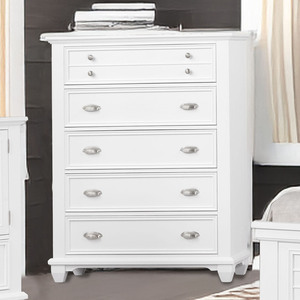 Juego de Muebles de Dormitorio Color Blanco Costero con Cómoda, Mesita de Noche y Cajonera con Estilo de Persiana - Product Image 2