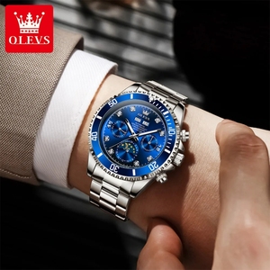 Envío Directo de Reloj Mecánico de Lujo para Hombre, de Acero Inoxidable, 20 mm, Hangzhou, Resistente al Agua 3BAR, Cronógrafo, Fase Lunar, Fecha, Rotación - Product Image 5