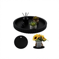 Runde Holz-Platzteller, Moderne Dekorative Servierplatten für Couchtisch, Frühstück, Getränke, Aufbewahrung, Zuhause, Hotel, Geschenke