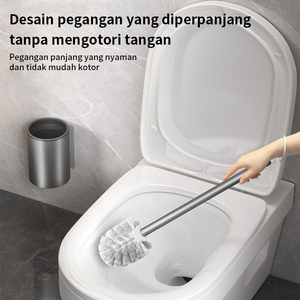Support mural pour brosse de toilette Pano.V en aluminium couleur bronze, résistant à la rouille, organiseur de salle de bain - Product Image 3