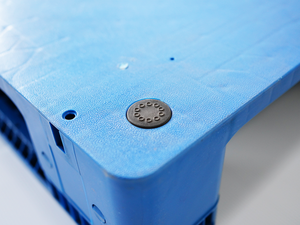 Paleta Europea encajable y apilable con entrada de 4 vías Paleta moldeada por inyección de refuerzo de plástico y acero HDPE PP duradero - Product Image 5