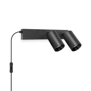 ไฟสปอตไลท์ติดเพดาน GU10 แบบขายตรง ดีไซน์ทันสมัย ปรับได้ 2 ทิศทาง ติดผนังสีดำ วัสดุเหล็ก 3CCT สำหรับห้องนั่งเล่น ห้องนอน โรงแรม - Product Image 1