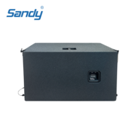 Haut-parleur de basses actif double 18 pouces haute puissance Sandy Audio Sub pour système de sonorisation de concert extérieur et performances sur grande scène, 4800W de puissance de crête
