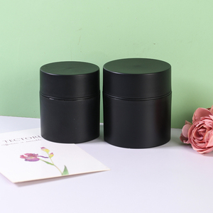 30ml 50ml đôi tường không có không khí bơm Jar Matt Đen chăm sóc cá nhân nhựa không có không khí chai bơm lại mỹ phẩm không có không khí bơm Jar - Product Image 2