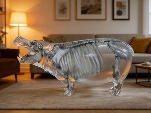 Escultura Artística de <span class=keywords><strong>Esqueleto</strong></span> de Rana en Resina Transparente de Alta Definición con Detalles Realistas de Huesos de Animales para el Hogar - Product Image 5