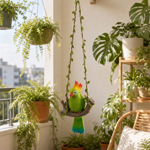 Ornement suspendu réaliste et coloré en forme d'oiseau, style tropical, décoration murale pour la maison, le balcon et le jardin - Product Image 6
