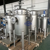 Filtre à liquide visqueux haute résistance en acier inoxydable, boîtier de filtre à sac pour asphalte et bitume avec enveloppe chauffante et isolation
