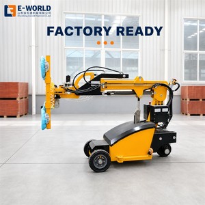 Elevador de Vidrio Eléctrico E-WORLD, Capacidad de 600 kg, 380V, Construcción de Acero, Color Amarillo, Seis Ventosas, Alto Nivel de Seguridad - Product Image 4