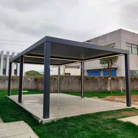Auvent de pergola à toit en persienne pliable, motorisé, étanche et rétractable, design pliable en aluminium pour balcon