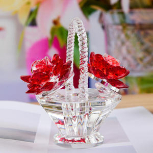 <span class=keywords><strong>Cesta</strong></span> de flores de cristal decoración sala de estar gabinete de vino regalo de boda maestro regalo del Día DE LA MADRE regalo de <span class=keywords><strong>Navidad</strong></span> de cristal - Product Image 4