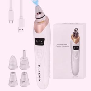 Outil de nettoyage des pores du visage en matériau sûr avec affichage du niveau d'aspiration, aspirateur de points noirs avec 5 têtes remplaçables - Product Image 4
