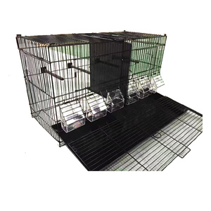 Papağanlar için yüksek kaliteli katlanabilir kare kuş kafesi Metal üreme kafesi küçük hayvanlar için dayanıklı telden yapılmış - Product Image 2