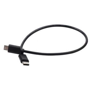 Cable de Carga Rápida OTG USB 3.1 Tipo <span class=keywords><strong>C</strong></span> <span class=keywords><strong>a</strong></span> Micro <span class=keywords><strong>B</strong></span> 2.0 de PVC Negro de 10cm, 25cm, 50cm, 3A, para Teléfonos Móviles y Auriculares, Venta al Por Mayor - Product Image 5