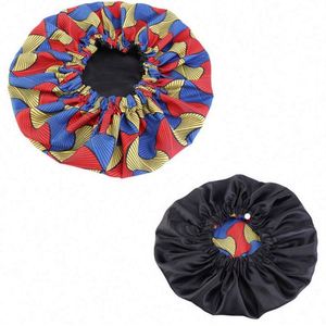 Bonnet Ankara réversible double couche en satin imprimé africain grande taille pour femme, idéal pour les voyages et la plage, mode quatre saisons - Product Image 6