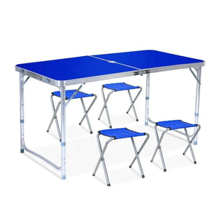 Tavolo da campeggio in alluminio regolabile in altezza portatile leggero pieghevole tavolo da Picnic all'aperto con Design europeo in metallo - Product Image 2