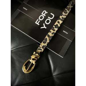 เข็มขัดผู้หญิงลายเสือดาว Fiori หัวเข็มขัดรูปตัว D แบบลำลอง ชุบโลหะผสม พิมพ์ลายด้วยความร้อน - Product Image 1