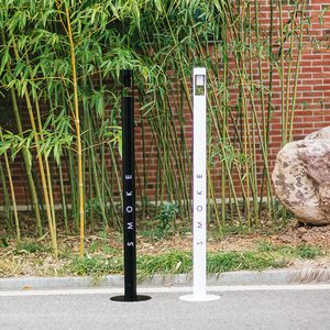 Cenicero de pie con logotipo personalizado de alta calidad, acero inoxidable moderno para fumar al aire libre, gran oferta con precio barato - Product Image 4