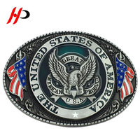 Nouvelle boucle de ceinture décontractée pour homme HP HPB6 2024, en alliage, style western cowboy, avec détection d'aiguille et impression par transfert thermique motif guitare colorée