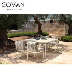 Table de jardin Montague Square, table de repas de jardin toute saison, idéale pour les rassemblements au pavillon de la fontaine et sur la terrasse <span class=keywords><strong>Stonebridge</strong></span> - Product Image 6