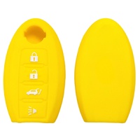 Funda de Silicona para Llave de Nissan Teana Tiida Sylphy Livina, Protector de Llave Inteligente de 4 Botones