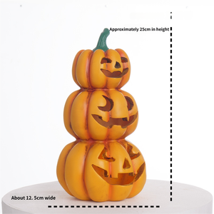 Décoration d'Halloween : Lanterne Citrouille Lumineuse en Plastique, Bougie LED, Accessoire de Décoration d'Endroit, Petite Veilleuse de Simulation Portable pour Bureau - Product Image 3