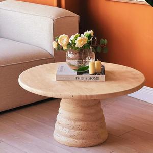 Plateau de table en pierre frittée aspect travertin, 22 mm d'épaisseur, durable et écologique pour restaurants, cafés, hôtels et tables d'extérieur - Product Image 5