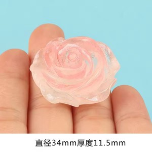 Hielo transparente estrella completa Rosa luminosa DIY resina pintura teléfono funda flor parche sombreros horquilla encanto accesorios Mini modelo - Product Image 6