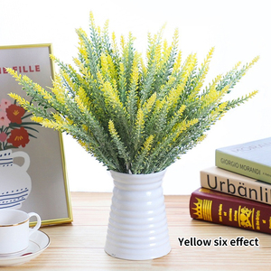 Un bouquet de <span class=keywords><strong>fleurs</strong></span> artificielles en plastique de lavande de Provence, style fleur, décoration de mariage chinoise, décoration de la maison, décoration de table de Noël - Product Image 4