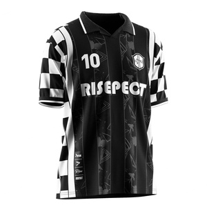 Camiseta de Fútbol Blanca y Negra, Transpirable, de Secado Rápido, Ajuste Atlético, Uniforme de Fútbol que Absorbe el Sudor para Partidos - Product Image 5