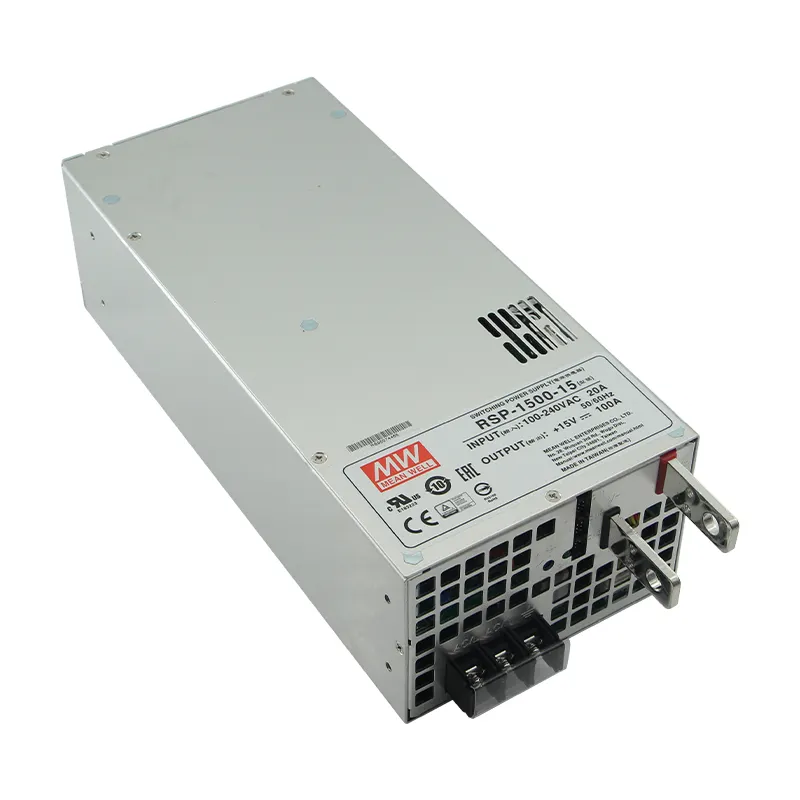 RSP-1500-12 MEAN WELL, 1500W 12V 15V 24V 48V 120 amp 100 AMP 50A lebih dari suhu Ac Dc casing logam catu daya beralih tinggi