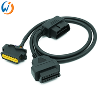 Conector hembra OBD de 16 pines con cables de arnés de cables completos o con terminal para Citroen Peugeot