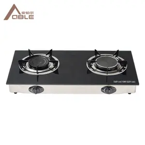 ABLE Infrared Stove Double Burner Gas Stove Glass Top Gas Cooker