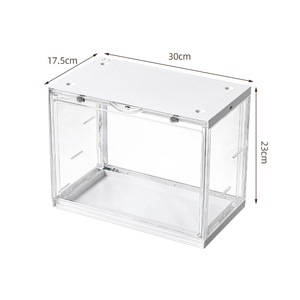 Vitrina de exhibición de cajas sorpresa de acrílico con luz de inducción magnética, estante de almacenamiento de CD con LED activado por sonido, a prueba de polvo y transportable - Product Image 3