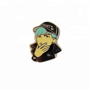 Diseño personalizado de esmalte <span class=keywords><strong>duro</strong></span> pin de metal insignia pin de solapa carácter de hombre serie placa - Product Image 5