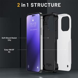 Custodia Protettiva Antiurto 2 in 1 in TPU e PC Bianca per <span class=keywords><strong>iPhone</strong></span> <span class=keywords><strong>14</strong></span> <span class=keywords><strong>Pro</strong></span>, Compatibile con Apple <span class=keywords><strong>iPhone</strong></span> 13 12 15 <span class=keywords><strong>Pro</strong></span> Max 16E 17 Air - Product Image 4