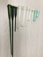 INUNION 9.5cm botol air bunga plastik transparan tinggi tabung air bunga untuk tanaman dekorasi & bunga segar